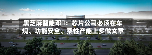 黑芝麻智能邓堃：芯片公司必须在车规、功能安全	、柔性产能上多做文章-第3张图片