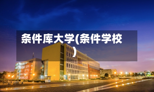 条件库大学(条件学校)-第2张图片