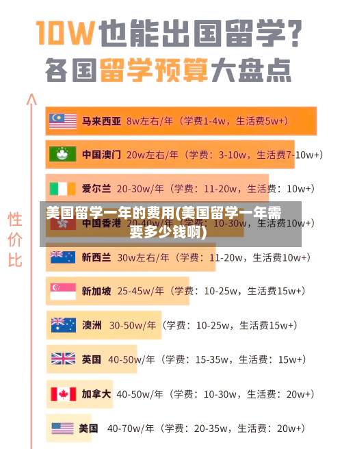 美国留学一年的费用(美国留学一年需要多少钱啊)