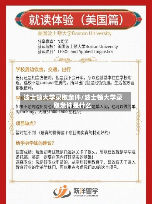波士顿大学录取条件/波士顿大学录取条件是什么