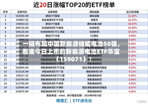 一键布局中国新能源储能电池50强，看准今日上市的新能源电池ETF华宝（159071）！-第3张图片