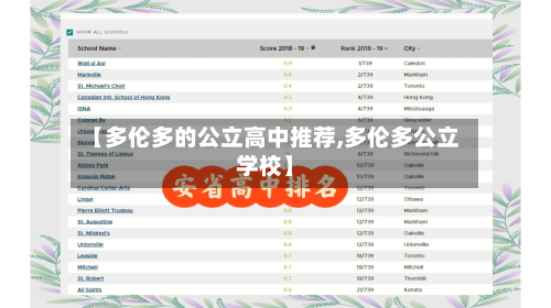 【多伦多的公立高中推荐,多伦多公立学校】-第2张图片