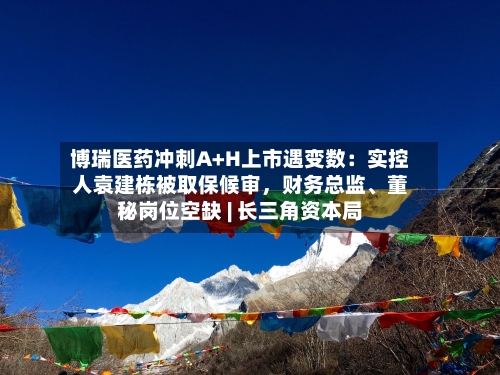 博瑞医药冲刺A+H上市遇变数：实控人袁建栋被取保候审，财务总监	、董秘岗位空缺 | 长三角资本局-第2张图片