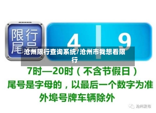 沧州限行查询系统/沧州市我想看限行