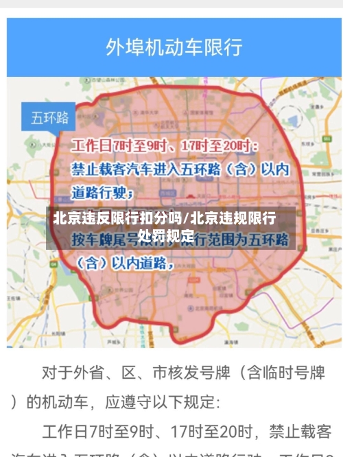 北京违反限行扣分吗/北京违规限行 处罚规定