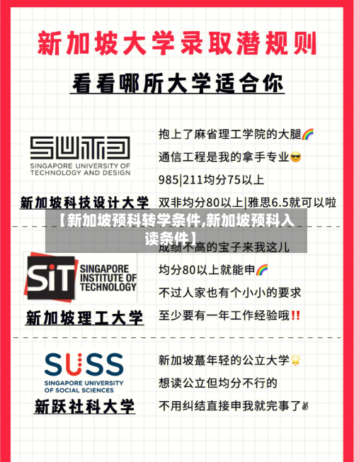 【新加坡预科转学条件,新加坡预科入读条件】-第3张图片