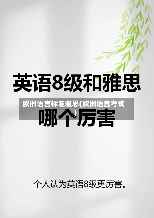 欧洲语言标准雅思(欧洲语言考试)