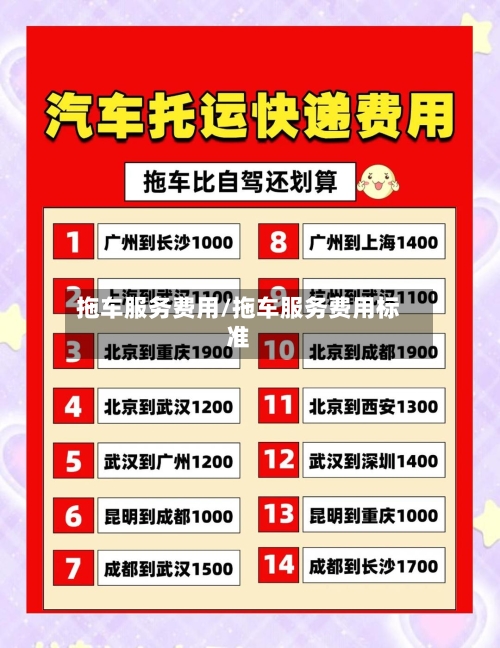 拖车服务费用/拖车服务费用标准