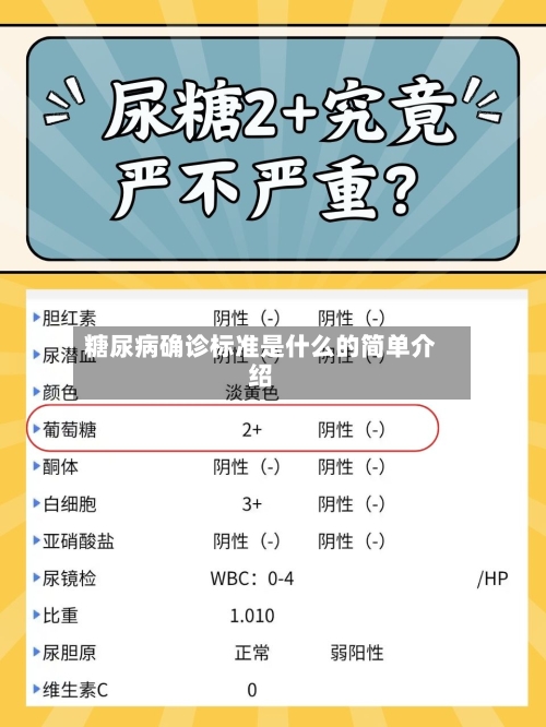 糖尿病确诊标准是什么的简单介绍