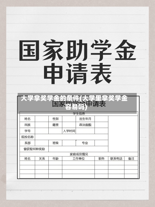 大学拿奖学金的条件(大学里拿奖学金容易吗)