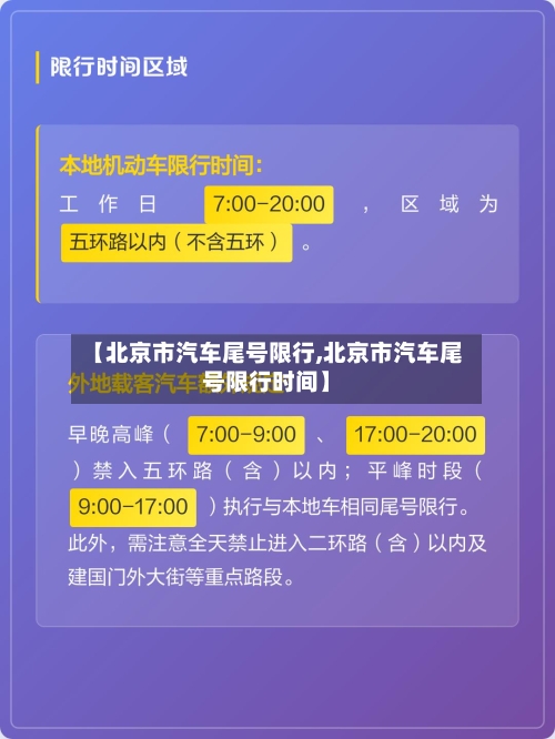 【北京市汽车尾号限行,北京市汽车尾号限行时间】